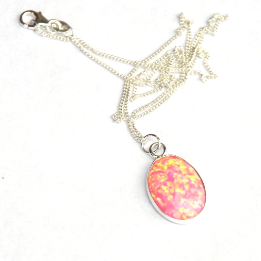 pink opal necklace 1